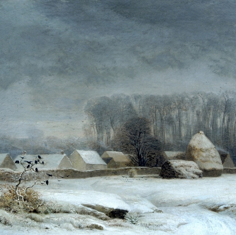 Barbizon sous la neige durant l’hiver 1855 – Eugène Lavieille (1820-1889) – Musée départemental des peintres de Barbizon